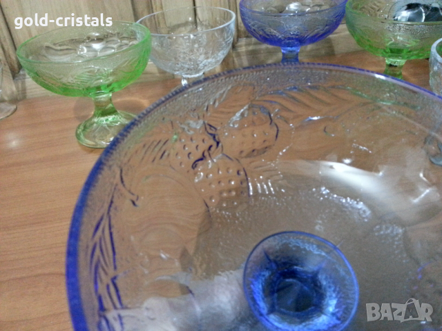 Стъклени чаши купи, снимка 3 - Антикварни и старинни предмети - 36223005
