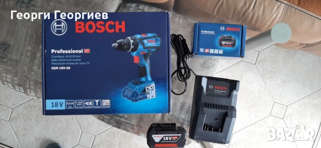 Винтоверт Bosch GSR 18V-28 Professional 63Nm - ГАРАНЦИЯ, снимка 2 - Винтоверти - 50608264