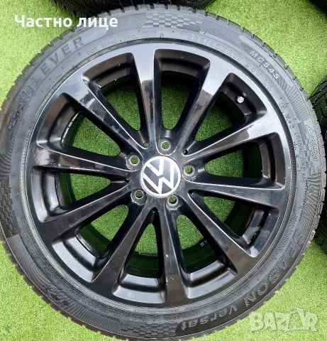 Продавам 4бр 17-ки джанти с всесезонни гуми за Фолксваген Пасат, Голф, Туран , снимка 5 - Гуми и джанти - 55772776