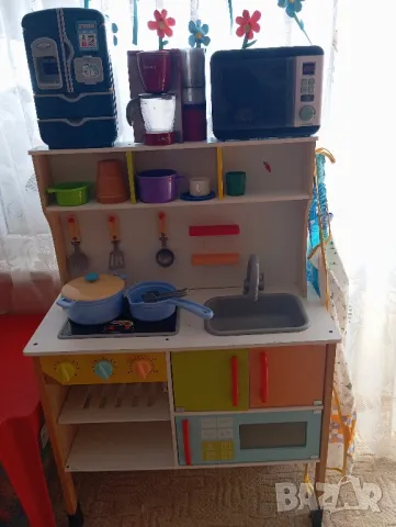 Детска дървена кухня-120лв, снимка 11 - Играчки за стая - 47874238
