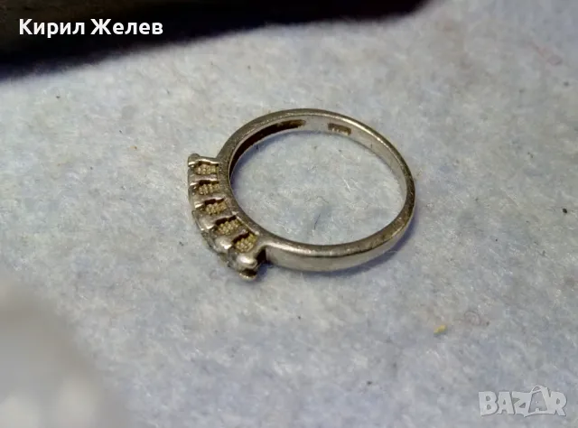СТИЛЕН СКЪПОЦЕНЕН СРЕБЪРЕН ПРЪСТЕН СРЕБРО 925 с ЮВЕЛИРНО ФАСЕТИРАНИ БЛЕСТЯЩИ ЦИРКОНИ 49857, снимка 2 - Пръстени - 49522607