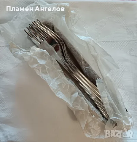 Вилици 6 броя "Петко Денев" Габрово. Среден прибор 17.5см. , снимка 8 - Прибори за хранене, готвене и сервиране - 56079275
