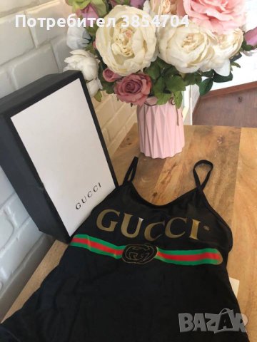 Gucci Women's Black Sparkling Fake Logo Swimsuit, снимка 9 - Бански костюми - 42488770
