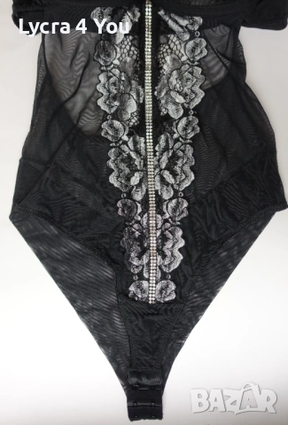 MED луксозно черно боди 75В размер, снимка 4 - Бельо - 53640064