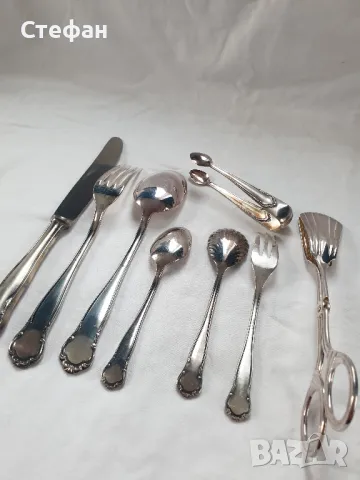 Комплект посребрени прибори, снимка 10 - Антикварни и старинни предмети - 50292651
