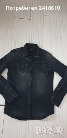 DSQUARED2 Slim Fit Stretch / Cotton Mens Size S ОРИГИНАЛ!  Мъжка Риза!, снимка 2 - Ризи - 48719908