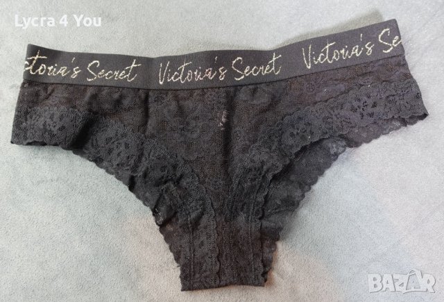 Victoria's Secret M черни дантелени бразилиани, снимка 1 - Бельо - 39546833