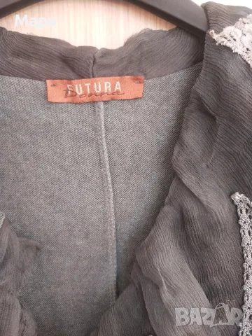 Уникален дизайнерски комплект от 2 части FUTURA Donna – Жилетка и Туника / Гръндж Бохо стил, снимка 2 - Комплекти - 55944521