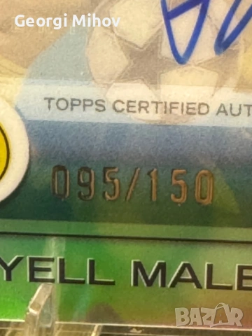 Donyell Malen Auto /150 – Topps Chrome UEFA Autograph Borussia Dortmund, снимка 2 - Колекции - 53844268