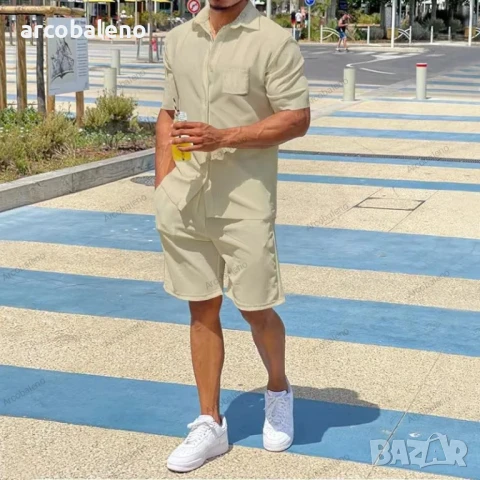 Летен мъжки комплект от две части, 5цвята , снимка 2 - Други - 51185691