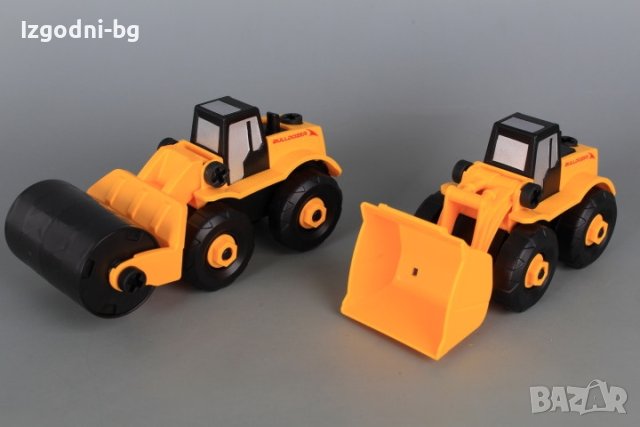 Детски комплект от багер, камион, валяк и др. строителни машини, снимка 4 - Коли, камиони, мотори, писти - 42215403