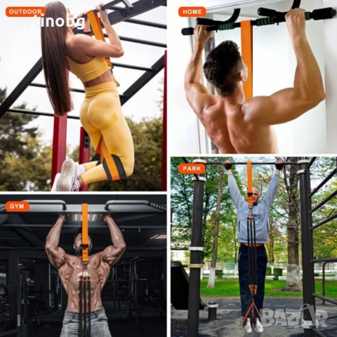 Професионален ластик за набиране с регулируема дължина и двойна опора за крака, снимка 4 - Други спортове - 53791217