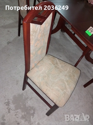 Комплект масивна разтегателна маса с 6 стола, снимка 3 - Маси - 52893241