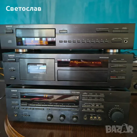  YAMAHA RECEIVER, CASSETTE DECK, COMPACT DISC PLAYER