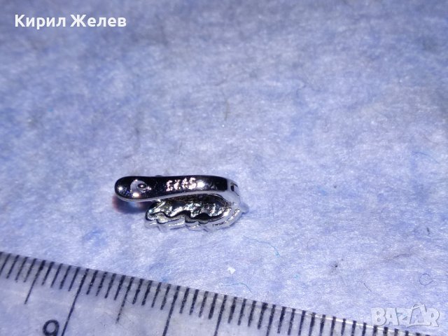 СКЪПОЦЕННА ФЛОРАЛНА АНГЛИЙСКА ОБЕЦА РОДИРАНА БЛАГОРОДНА СТОМАНА с ПЕЧАТ S925 и ФАСЕТ ЦИРКОН 38232, снимка 11 - Обеци - 40938135