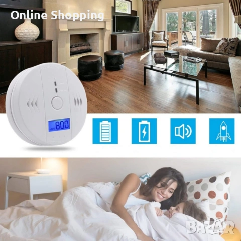 Безжичен CO сензор с LCD дисплей, снимка 5 - Други - 53327218