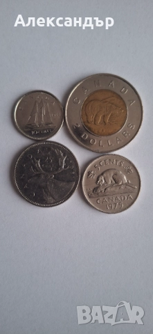 Канада 2 долара, 25, 10, 5 цента. 
