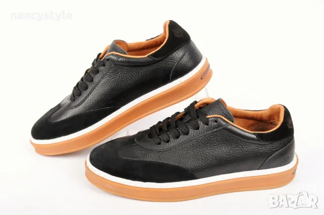 НОВО! Спортни мъжки обувки от естествена кожа - Два цвята, снимка 6 - Спортно елегантни обувки - 49783448