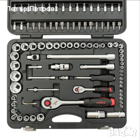 НОВ! Професионален комплект гедоре FORCE 108 части (1/4" - 1/2") - ЗАПЕЧАТАН, снимка 4 - Ключове - 53477472