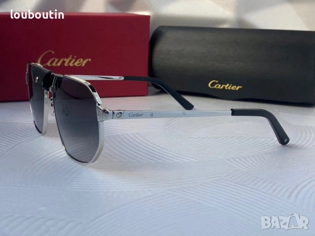 Cartier Мъжки слънчеви очила с кожа 3 цвята, снимка 11 - Слънчеви и диоптрични очила - 51749710