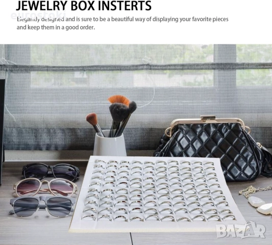 Cabilock, подложка от пяна за кутия за бижута за обеци, пръстени, подплънка за витрина за бижута, снимка 2 - Други - 52437018