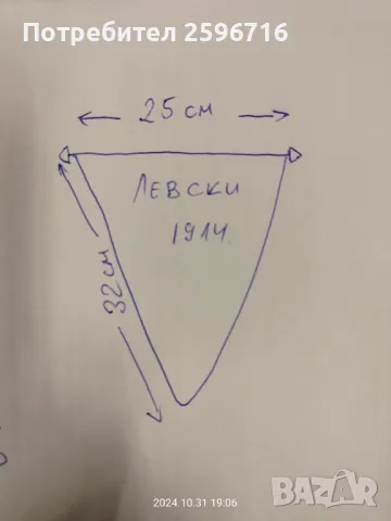 Продавам знаме Левски София 1914, снимка 5 - Други ценни предмети - 47808985