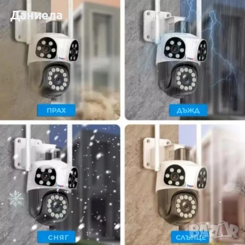 Външна Wi-Fi камера Lylu 12MP с интелигентно управление и нощно виждане, снимка 2 - IP камери - 51295619