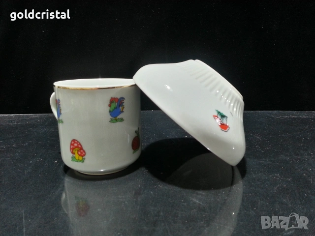 Стар български порцелан детски комплект 