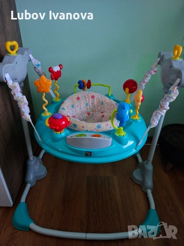 Бънджи Moni Vista тюркоаз, снимка 4 - Детски люлки - 53663240