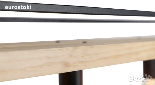 Qazqa - Shelf Индустриална висяща лампа за трапезария за таван, черна с дърво, за 4 крушки - рафт  , снимка 4 - Лампи за таван - 52031424