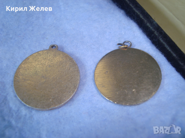 2 РЕТРО ВИНТИДЖ ПОЗЛАТЕНИ БРОНЗОВИ СТИЛНИ КРАСИВИ МЕДАЛЬОНА ОРНАМЕНТИРАНИ 14135, снимка 3 - Антикварни и старинни предмети - 36228452