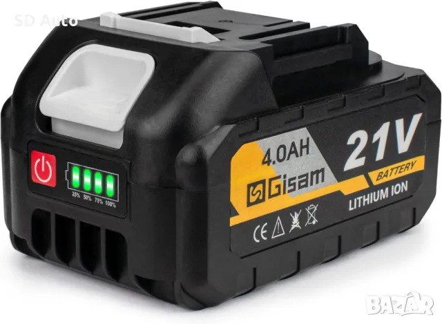 GISAM  Литиево-йонна акумулаторна батерия за електрически инструменти Gisam,Makita,Onevan,Yofidra, снимка 3 - Други инструменти - 48480681