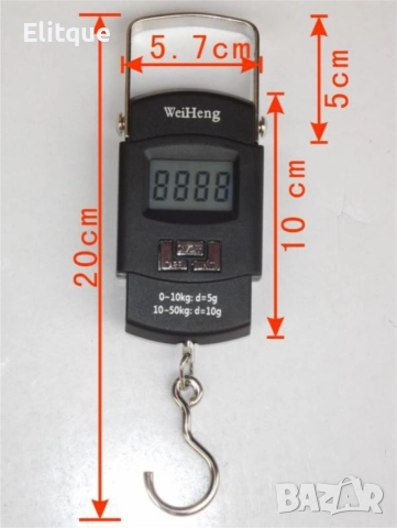 Малка електронна везна с възможност за измерване на товари до 50 кг., снимка 2 - Друга електроника - 52862864