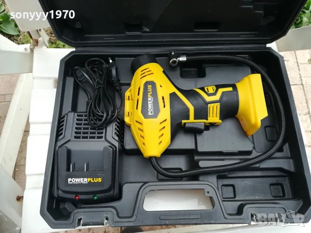 POWERPLUS-КУФАР С КОМПРЕСОР ЗА ПОМПАНЕ НА ГУМИ+ЗАРЯДНО 3003251520