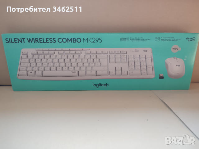 клавиатура Logitech MK295 Silent Wireless Combo, снимка 1 - Клавиатури и мишки - 44631887