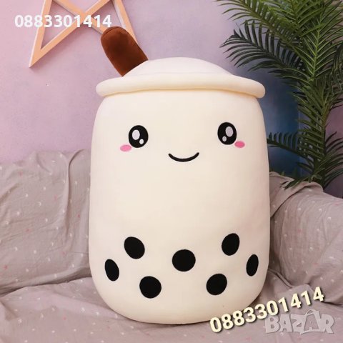 Плюшен шейк Бабъл Boba Tea Bubble Tea Cup , снимка 9 - Плюшени играчки - 41604411