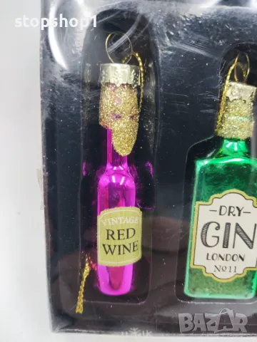 Стъклени Коледни играчки алкохол Christmas , снимка 4 - Декорация за дома - 47701507