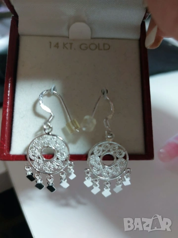 Нови сребърни обеци бохо стил, снимка 3 - Обеци - 53291784