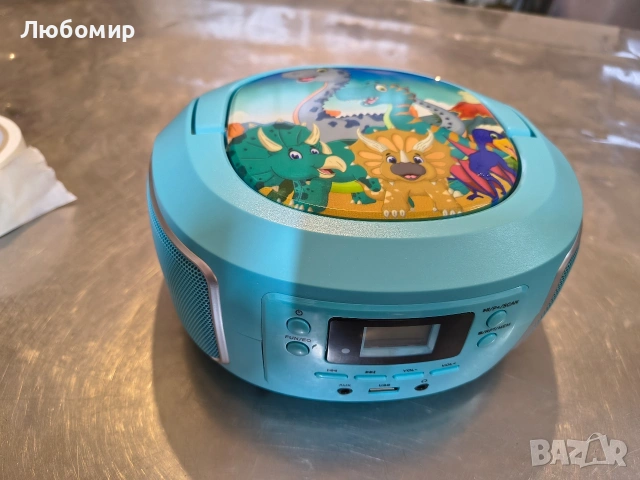 Преносим CD плейър Cyberlux | Детски CD плейър | AUX-IN | USB , снимка 2 - Аудиосистеми - 53574464