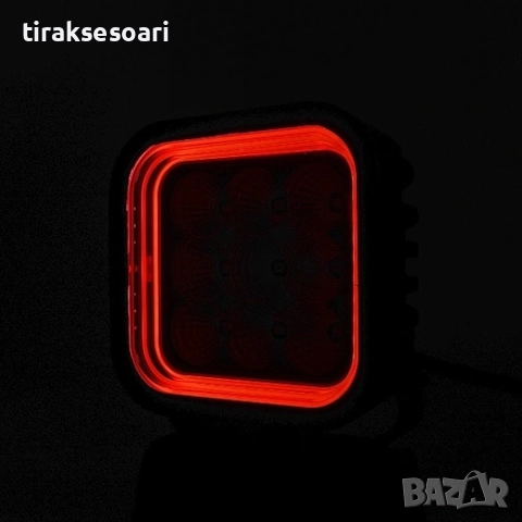 64W LED Халоген FLOOD – Бял Работен Фар с Жълта и Червена DRL Светлина 12V/24V, снимка 7 - Аксесоари и консумативи - 52790273