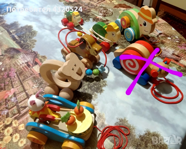 Дървени играчки за дърпане , снимка 2 - Други - 49579791