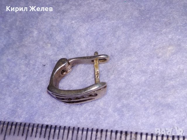 СТАРА СКЪПОЦЕННА СРЕБЪРНА ОБЕЦА СРЕБРО 925 с АНГЛИЙСКА ЗАКОПЧАЛКА и ФАСЕТИРАНИ ЦИРКОНИ 38684, снимка 11 - Обеци - 41741501