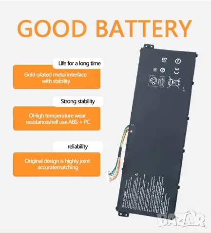 Батерия за лаптопи ACER, снимка 2 - Батерии за лаптопи - 48600939