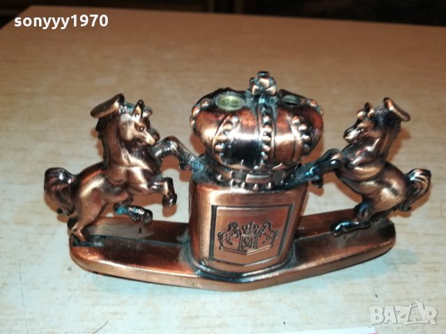 МЕТАЛНА ЗАПАЛКА С КОНЕ-ВНОС ФРАНЦИЯ 0402221247, снимка 4 - Колекции - 35669537