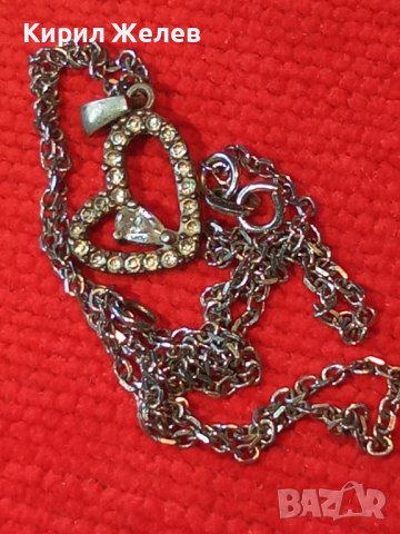 СКЪПОЦЕНЕН СРЕБЪРЕН ИТАЛИАНСКИ СЪРЦЕВИДЕН МЕДАЛЬОН със СРЕБЪРНА ВЕРИЖКА 925 СРЕБРО 28579, снимка 2 - Колиета, медальони, синджири - 41336844