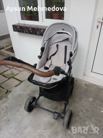 Детска комбинирана количка 3 в 1 Lorelli - Crysta, Opaline Grey, снимка 5 - Детски колички - 53859198