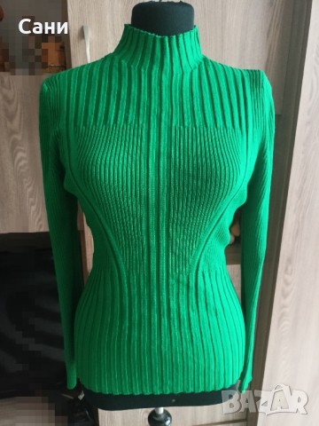 Зелено поло, снимка 3 - Блузи с дълъг ръкав и пуловери - 43855942