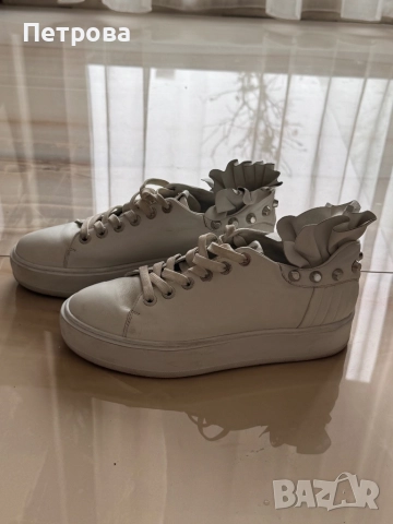 Дамски кецове Cesare Paciotti естествена кожа, снимка 3 - Маратонки - 51764342