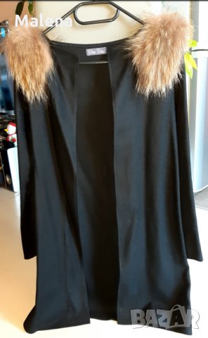 Преходно палтенце с естествен косъм , снимка 1 - Палта, манта - 34028427