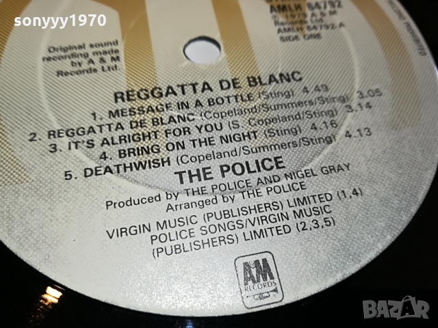 SOLD-THE POLICE-ПЛОЧА ВНОС ENGLAND 0803221259, снимка 18 - Грамофонни плочи - 36033730